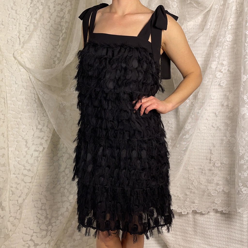 Nwt Michael Kors Black Flapper Dress